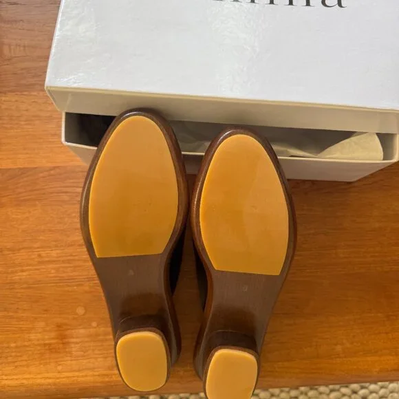 Beklina Low Sedia Clog Black Leather Size 8 - Picture 5 of 6